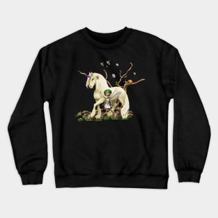 Wonderful unicorn with little fairy Crewneck Sweatshirt